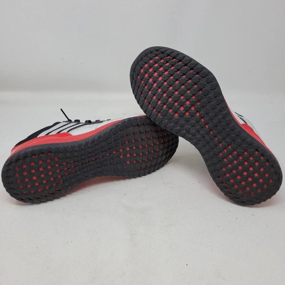 Adidas Bounce Shoes Mens Size 8.5 White Black Red Running Athletic Sneakers